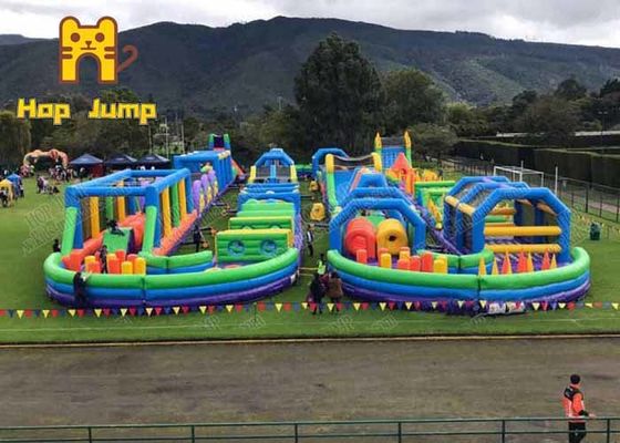 Hop Jump Inflatable 40 Ft Blow Up Obstacle Course Wynajem OEM ODM