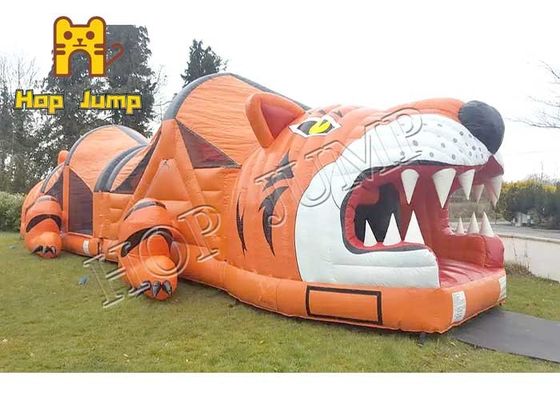 Outdoor Kids Inflatables Cute Tiger Fun City Plac zabaw Inflatable Bounce Combo