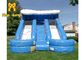 Niebieska nadmuchiwana zjeżdżalnia z podwójnym poślizgiem N 20 Ft z ognioodpornością w basenie