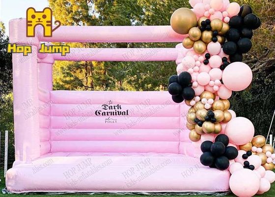 Party Wedding Inflatable Bounce House 15x15 Pink Princess Bouncy Castle