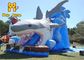Nadmuchiwana zjeżdżalnia wodna o grubości 0,55 mm z PVC Shark Bounce Combo Inflatables dla dzieci